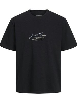 Only & Sons Jormanchester Scrıpt Tee Ss Crew Neck Siyah