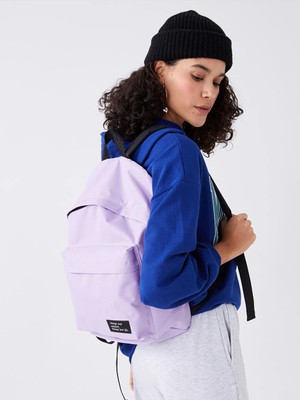 Accessorıes Lila Etiket Detaylı Kadın Sırt Çantası