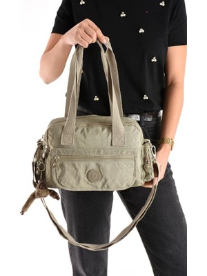 Omuz Çantası Çok Cepli Hafif Klinkır Kumaş 30*20 cm Çapraz Askılı Postacı Çanta Kol Çantası