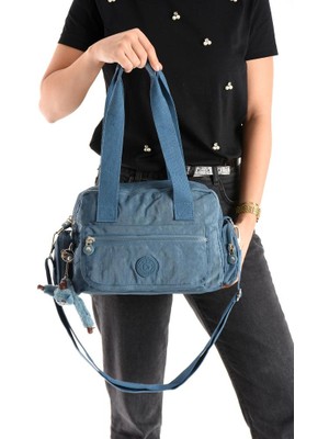 Omuz Çantası Çok Cepli Hafif Klinkır Kumaş 30*20 cm Çapraz Askılı Postacı Çanta Kol Çantası