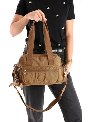 Omuz Çantası Çok Cepli Hafif Klinkır Kumaş 30*20 cm Çapraz Askılı Postacı Çanta Kol Çantası