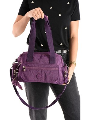 Omuz Çantası Çok Cepli Hafif Klinkır Kumaş 30*20 cm Çapraz Askılı Postacı Çanta Kol Çantası