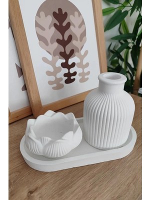 Lunaro Home Dekoratif Vintage Vazo Set 3 Parça English Home Orta Sehpa Objeler Ev Dekorasyon El Sanatı
