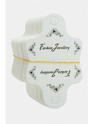 Feryal Siyah Çiçek Kolye Kartı 200 Adet