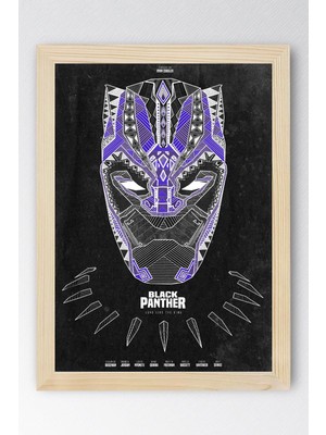 Black Panther Çerçeveli Tablo - Marvel Poster Tablo