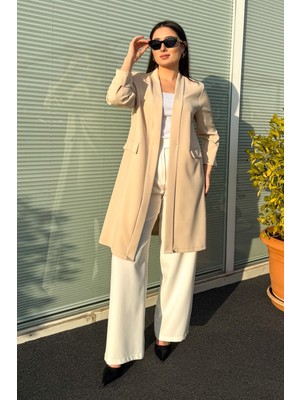 Kadın Büyük Beden Uzun Ceket 2335