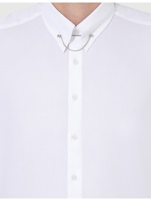 Pierre Cardin Erkek Beyaz Slim Fit Smokin Gömlek 50251106-VR013