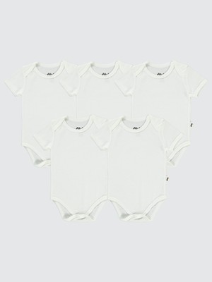 Civil Baby Bebek 5'li Çıtçıtlı Badi 3-9 Ay Beyaz