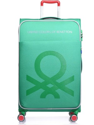United Colors Of Benetton 2200 Büyük Boy Ultra Light Hafif Lüx Kumaş Tekerlekli Valiz