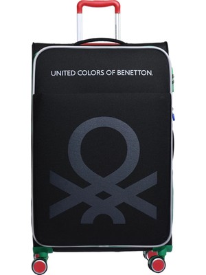 United Colors Of Benetton 2200 Büyük Boy Ultra Light Hafif Lüx Kumaş Tekerlekli Valiz