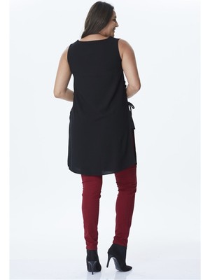 Myline Bağlama Detaylı Yırtmaçlı Tunik