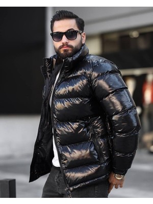 Hi-Quality, Çift yönlü fermuar, Regular fit, Rüzgar ve su geçirmez, Parlak şişme mont 24USEC2475