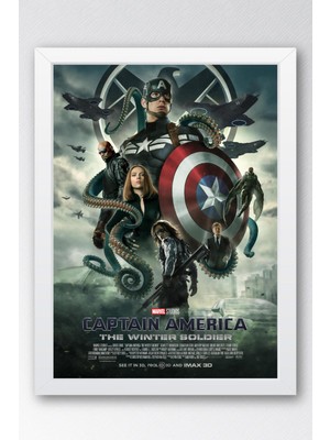 Captain America Çerçeveli Tablo - The Winter Soldier Marvel Poster Tablo