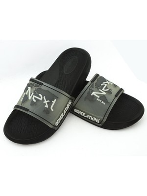 Letao Urban Erkek Siyah Rahat Plaj Havuz Islak Zemine Uygun Terlik