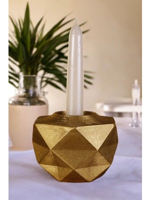 Şamdan Mumluk Dekoratif Mumluk Tealight Mumluk Gümüş Eskitme Renk Model 45