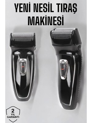 Şarjlı Paslanmaz Çelik Bıçaklı ve Kablosuz Saç Sakal Tıraş Makinesi