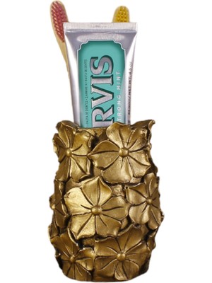 Diş Fırçalığı Diş Fırçalık Diş Fırçası Standı Diş Fırçası Tutucu Gümüş Eskitme Model 16