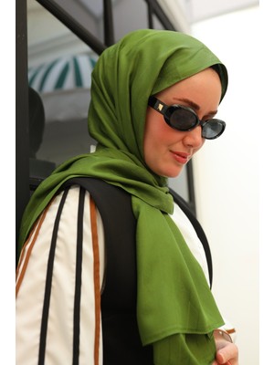 Silk Home Kaşık Desen Jakarlı Deluxe Şal - Çimen Yeşili