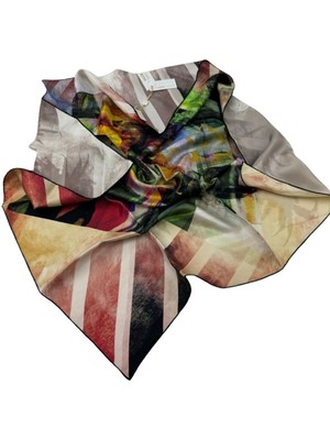 Aker Bosphorus Çift Taraflı Ipek Twill Eşarp 8836712-911