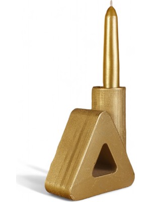 Gümüş Eskitme Mumluk Şamdan Ince Mum Uyumlu Model 8