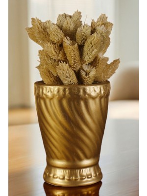 Dekoratif Vazo El Yapımı Altın Renk Model 47