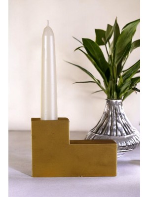 Şamdan Mumluk Dekoratif Mumluk Beyaz Renk Tealight Mumluk Model 17