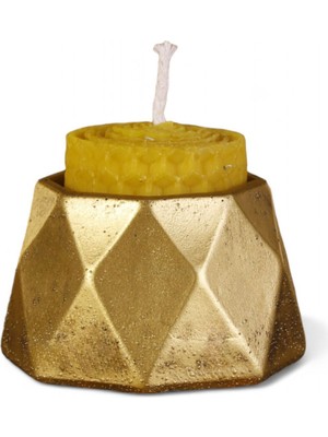 Mumluk Şamdan Ince Mum Uyumlu Gümüş Eskitme Renk Model 45