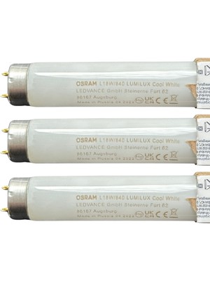 Osram (3 Adet) 18W 4000K (Günışığı) G13 Duylu Floresan Ampul