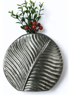 Vazo Küçük Vazo Masa Üstü Vazo Ev Dekorasyon Vazo Gümüş Eskitme Model 29