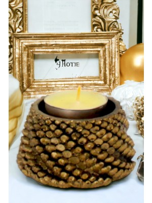 Şamdan Mumluk Dekoratif Mumluk Beyaz Renk Tealight Mumluk Model 40