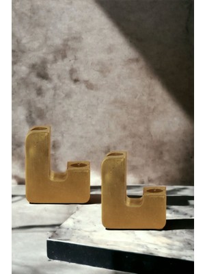 Şamdan Mumluk Dekoratif Mumluk Tealight Mumluk Model 12 Ikili Mumluk