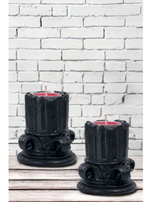 Şamdan Mumluk Dekoratif Mumluk Tealight Mumluk Model 39 Ikili Mumluk