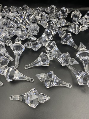 Hedef Bijuteri 5 Adet Orta Boy Minare Model Akrilik Sarkıt,akrilik Boncuk Sallantılı Avize Taşı Abajur Boncuğu