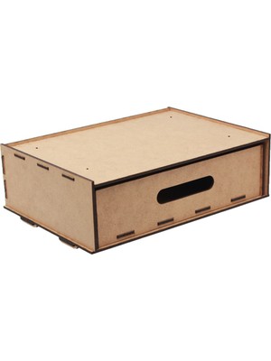 Saklama Kabı Dolap Içi Masa Altı Gizli Çekmece Düzenleme Kutusu Mdf Yatay Boy