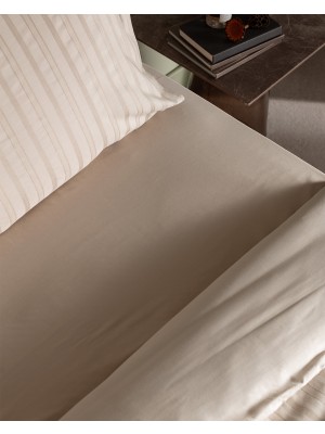 Madame Coco Nicole Çift Kişilik %100 Pamuk Armürlü Nevresim Takımı - Bej