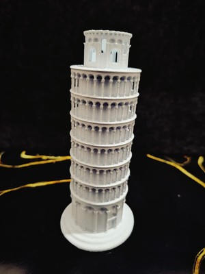 Hediyehanem Pizza Kulesi 3D Maket Model Dekor Biblo Pisa Tower 14 x 6.5 x 6.5 cm