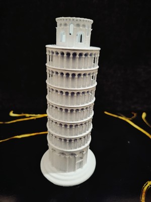 Hediyehanem Pizza Kulesi 3D Maket Model Dekor Biblo Pisa Tower 14 x 6.5 x 6.5 cm