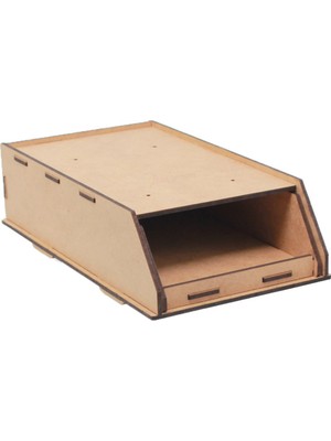 Saklama Kabı Dolap Içi Masa Altı Gizli Çekmece Düzenleme Kutusu Mdf Küçük Boy