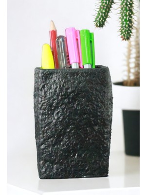 Kalemlik Siyah Renk Masa Kalemliği Organizer Kalemlik Model 7