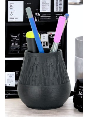 Kalemlik Siyah Renk Masa Kalemliği Organizer Kalemlik Model 3