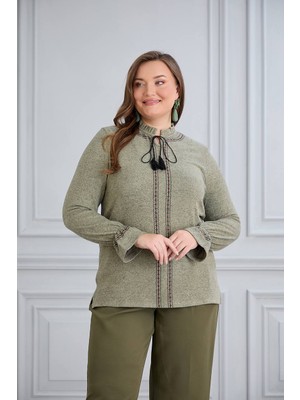 Wearon Kadın Rahat Kesim Yumoş Kumaş Bluz