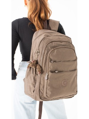 Rky Serenity Relaxion Su Geçirmez Klinkır Kumaş Geniş Iç Hacimli Çok Bölmeli Günlük Okul - Seyahat Sırt Çantası