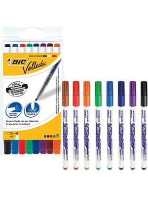 Bic 1721 Velleda Çocuk Beyaz Tahta Kalemi 8 Renk Blister (1199005728)