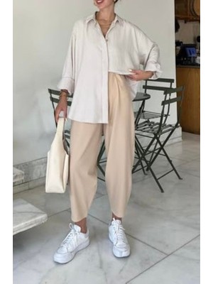 Leilaa Krep Kumaş Balon Pantolon