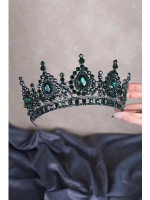 Hayalperest Boncuk Ahu Damla Kristal Taşlı Gelin Kına Tacı