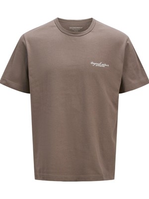 Jorboston Chest Brandıng Tee Ss Cn Açık Kahve