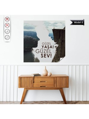 Zero Land Statik Tutunma Özellikli Tablo - Poster Motivasyon (Model- 3) 150  cm   x  150  cm  11