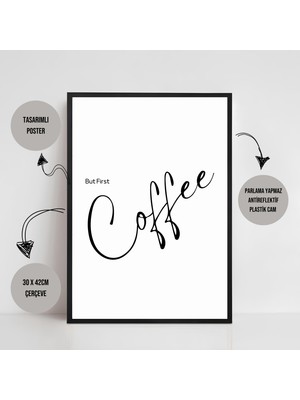 Orendart Coffee Kahve Essential 2'li Kahve Köşesi Çerçeveli Tasarım Tablo