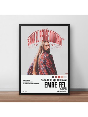 Orendart Emre Fel - Sana El Pençe Durmam / Çerçeveli Poster Tablo