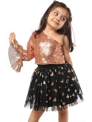 Belinda Gold Kelebekli Etek